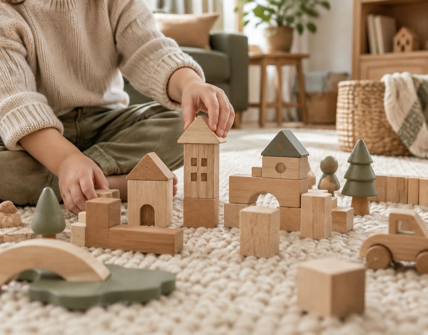 Houten speelgoed klaar voor een nieuwe speelwereld